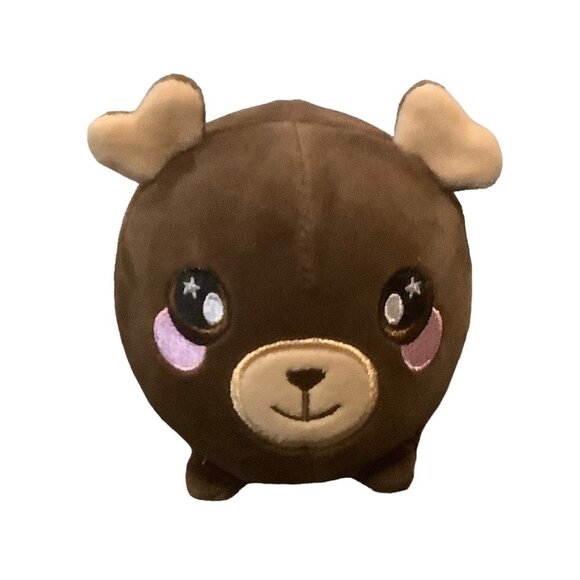 Squishamals Boris The Moose Plush Stuffed Squishy Animal 4 Inch Brown Reindeer - Picture 1 of 4